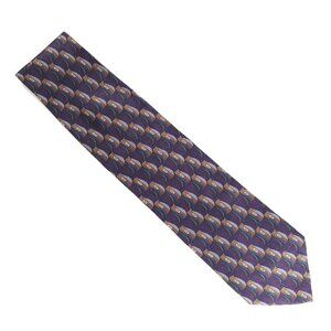 J.Z. Richards Men Necktie All Silk Geometric Purple Multi Size 60x4 - NWOT - USA